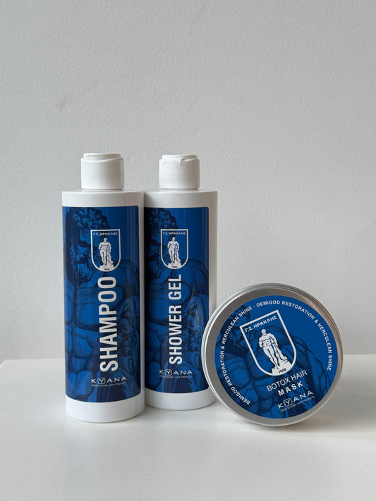 Σετ Σαμπουάν Αφρόλουτρο και Μάσκα Μαλλιών ΗΡΑΚΛΗΣ By KYANA